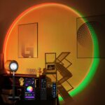 Tsrarey Sunset Lamp Projector With Remote, Multiple Colors LED APP Control, Three Methods Night Light for Room Decor, Christmas Gifts, Photography, Party, Bedroom