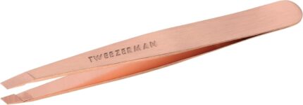 Tweezerman Stainless Steel Slant Tweezer (Rose Gold), 1 Count