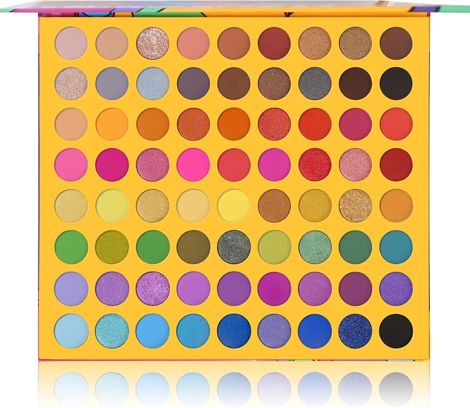 UCANBE Shimmer Matte Eyeshadow Palette, Abstraction Make Up Pallet 72 Colors Stunning Rainbow Eye Shadow Palletes Makeup High Pigmented Blendable Women Beauty Kit