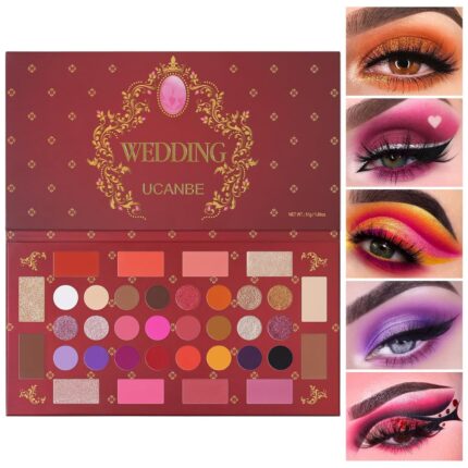 UCANBE Wedding Eyeshadow Palette, Eyeshadow Makeup Palette with 24 Eye Shadow, 6 Blush, 4 Highlighter, 2 Contour-Matte Shimmer High Pigmented Long Lasting Waterproof Palette