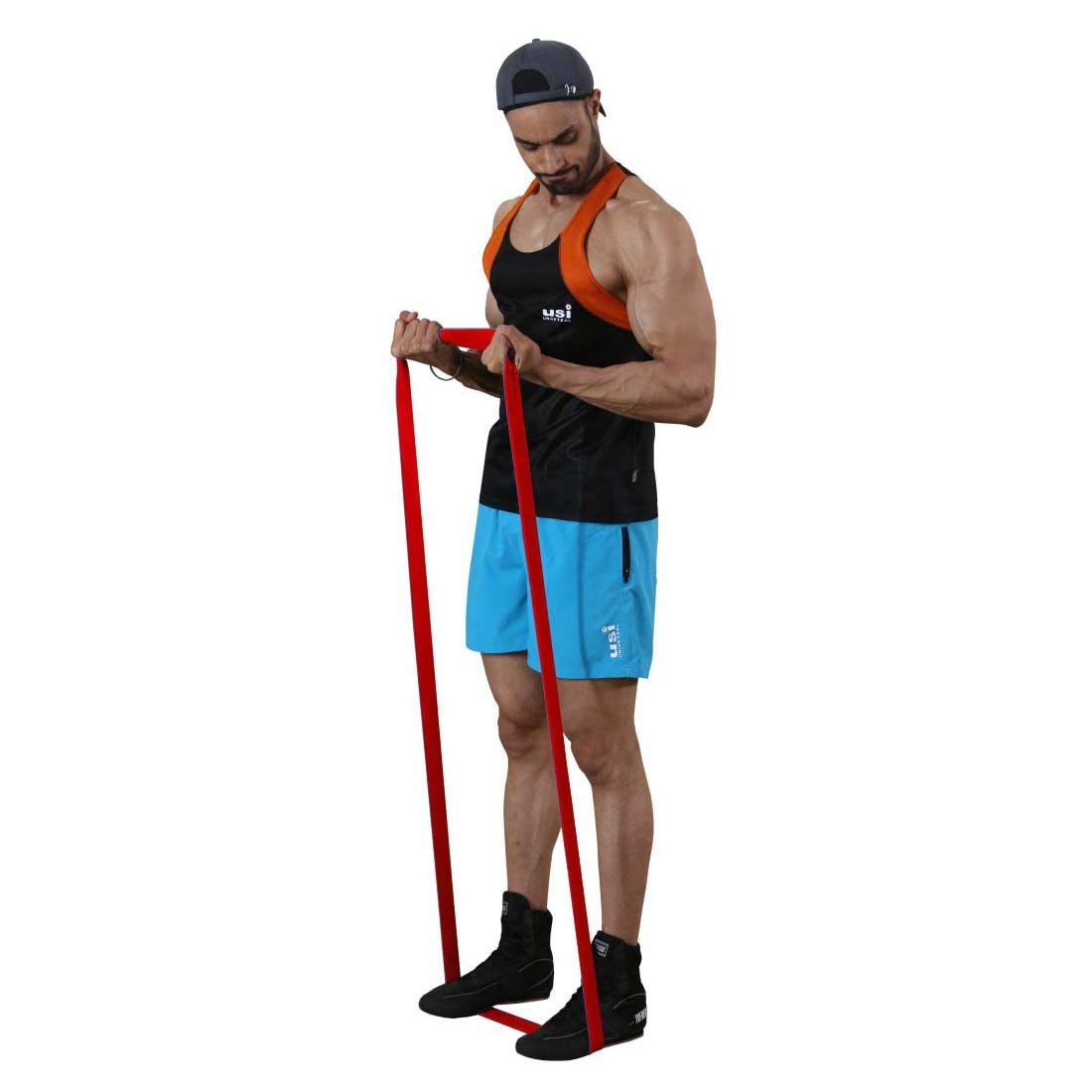 USI UNIVERSAL THE UNBEATABLE Latex Loop Band, 1 Piece Level 3 Resistance Band, Exercise Latex Bands For Home Fitness, Yoga, Stretching And Strength Training, Latex Workout Bands For Men & Women