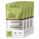 Upnourish Meal Replacement Shake | Thandai Flavour | 21.7g Protein, 5.3g Fibre, 24+ Nutrients | 90% Whey Isolate | Weight Loss (200g)
