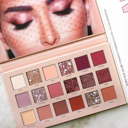 Urban SS 18 Colors nude eyeshadow palette,7 Pcs pink color makeup brush set,Mini hair straightner,black kajal,sketch eyeliner,Mascara set combo (Set of 9)