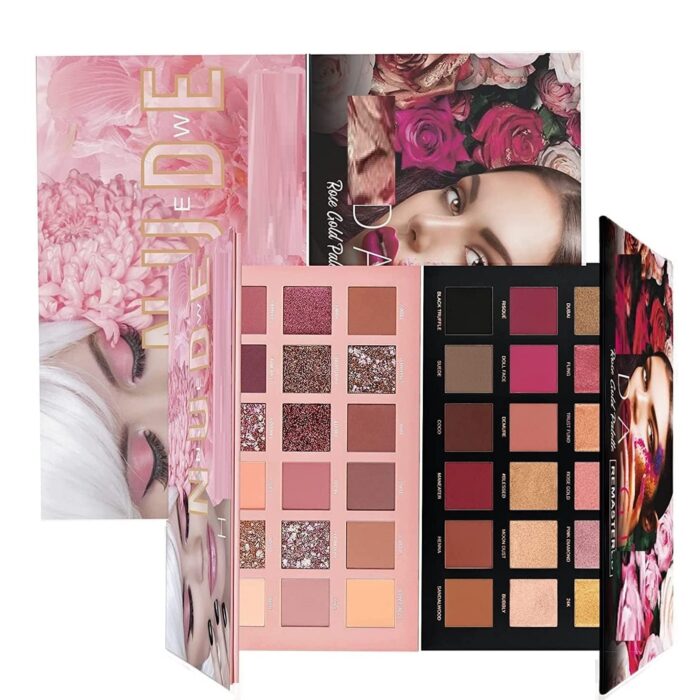 Urban SS Insta Beauty Rose Gold Remastered Edition + Nude Edition Eyeshadow Makeup Kit (Combo of 2 Eyeshadow) Matte and Shimmers Finish (Combo - 1)