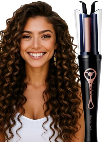 Urban yog MakeMeeBold Automatic Hair Curler| Easy Two-Way Curling Iron with 4 Temperature Settings | Anti-Scald Design, Quick Curls in 10-15 Min, Tangle-Free, Ceramic Coating, 360° Swivel Cord