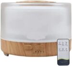 VENEKETY DT-505LW Plastic Purify Ionize Spread Aroma Ultrasonic Humidifier with Wireless Remote (Light Wood, 700ml)
