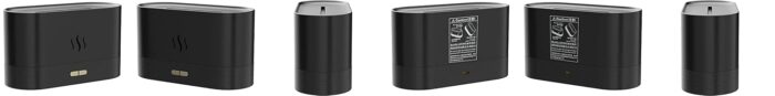 VENEKETY Flame Air Diffuser,Humidifier,Portable-Noiseless Aroma Diffuser for Home,Office or Yoga Essential Oil Diffuser with No-Water Auto-Off Protection(Black)