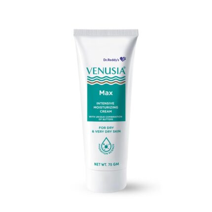 VENUSIA Max Moisturiser For Everyday Use for Dry Skin, Contains Shea Butter, Mango Butter, Aloe Butter & Cocoa Butter. Paraben Free & Non irritant formula, Dermat Recommended, 75g