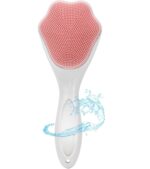 VEZZLE Silicone Facial Cleansing Brush Silicone Facial Scrubber Manual Exfoliating Facial Brush Face Cleanser Fine Bristle for Sensitive Skin Easy to Clean