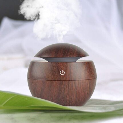 VICARI Wooden Cool Mist Humidifiers Essential Oil Diffuser Aroma Air Humidifier with Colorful Change for Car, Office, Babies, humidifiers for Home, air humidifier for Room (Multi) (AS8)