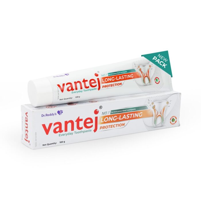 Vantej : Sensitivity Protection Toothpaste| 100 Grams| Gives Long Lasting Sensitivity Protection And Tooth Sensitivity Healing| Dentist Recommended| Desensitizing Toothpaste| Braille Enabled Pack