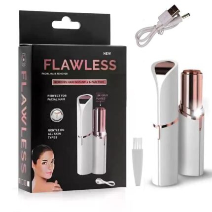 Vensi SHOP ZONE Painless Hair Remover Shaver For Women| Waterproof Eyebrow Face Razor Trimmer For Lips|Body|Arms Electronic Facial Hair Remover Shaver(White And Gold) (White)