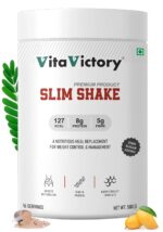 Vita Victory Meal Replacement Shake, 100% Vegan Slim Shake Protein Powder for Weight Loss with Ayurvedic Herbs, Vitamins & Minerals, Premium Weight Loss Drink for Weight Management - 500g Mango Flavor