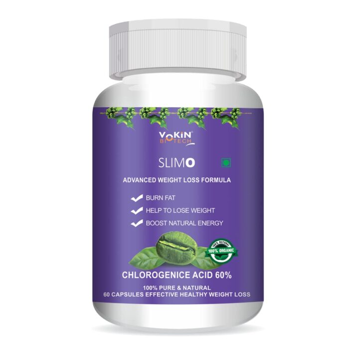 Vokin Biotech Slimo Advanced Weight Loss Formula with Green Coffee Extract 100mg and Garcinia Cambogia Extract 500mg Fat Burner for Men and Women (60 Capsules)