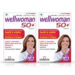 WELLWOMAN 50+ Multivitamins For Women Over Age 50 Years With Vitamins,Iron,Calcium,Amino Acids To Support Menopausal Symptoms,Maintain Energy,Vision & Heart Health,Vegetarian 30 Tablets(Pack Of 2)
