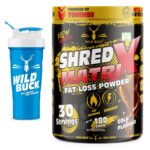 WILD BUCK SHRED MATRIX Fat Loss Powder | Keto Freindly Fat Burner | Helps in Weight Loss | Boosts Metabolism With Natural Ingredients, Zero Sugar, Free Shaker [30 Servings, 180g, Cola Flavour]