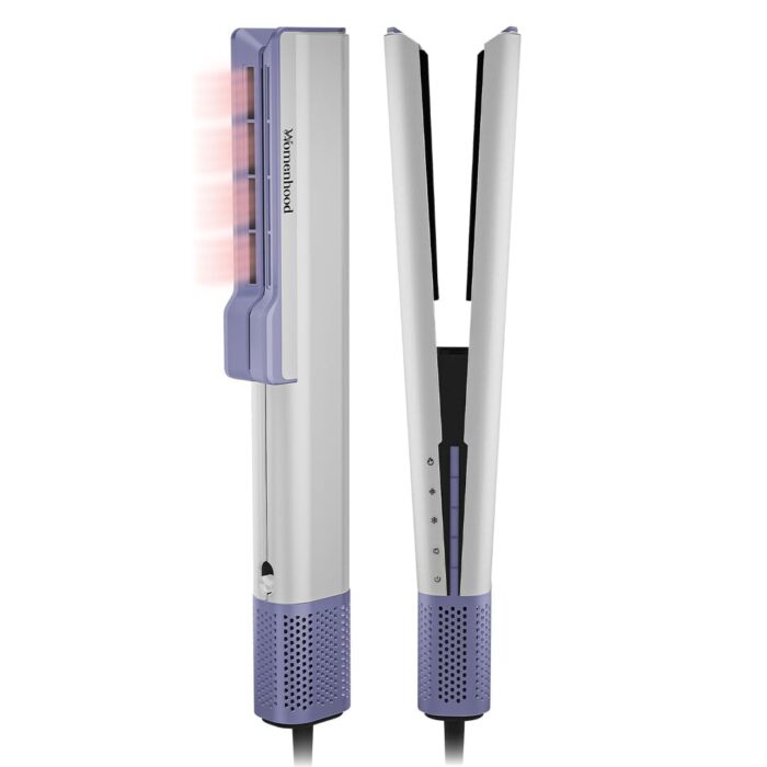 WOMENHOOD Airflow Straightener & Dryer 2-in-1 | Fast Drying & Styling | No Hot Plates | Air Sense Technology Straightener | Advanced Airflow Effortless Frizz-Free, Smooth, Shiny Hair & Salon Styling