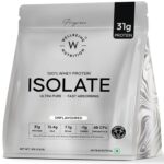 Wellbeing Nutrition Whey Protein Isolate 1kg Unflavoured | 31g Protein, 7.1g BCAA | 4B CFU Probiotics & Natural Digestive Enzymes | Fast Absorbing, No Bloating, Easy to Digest | Faster Muscle Recovery