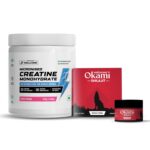 Wellcore Creatine (33 Servings, Fruit Fusion) + Okami Shilajit Resin (20g) | Power & Stamina Booster | Lab Tested | For Men & Women