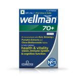 Wellman 70+ Multivitamin Tablets|Ginseng,Pumpkin Extract & Citrus Bioflavonoids|Supports Health & Vitality|Boosts Vision,Immune System & Cognitive Function|30 Veg Tablets, 60 grams