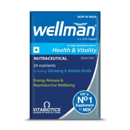 Wellman Multivitamin for Men – 30 Tablets (Monthly Pack) | Daily Self-Care & Inner Wellness | With Panax Ginseng, Vitamins A, B, C, D & Essential Nutrients