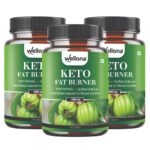 Wellona Keto Fat Burner 90 Capsules – 800MG | Weight Loss Supplement with Garcinia Cambogia, Green Coffee Beans Green Tea Extract Metabolism Booster, Arm, Thighs, Belly Fat Burner for Men & Women (Pack of 3)