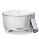 YOUENKITY Aroma Diffuser 500ML for Home, Personal Relaxation - Simple White with Seven-Color Ambient Light, Timed Spray Function