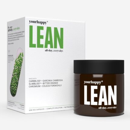 YourHappyLife Lean - 60 Capsules | Weight Management Supplements for Men & Women | Garcinia Cambogia | Boosts Metabolism & Controls Cravings | Fat Burner