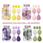 ZAZIRA Beauty Makeup Sponge Set Beauty Blender with Egg Case, Soft Sponge For Liquid Foundation, Creams, and Powders Latex Free Wet and Dry Makeup (Multicolor 4 Big + 3 Mini -7 Pcs set)