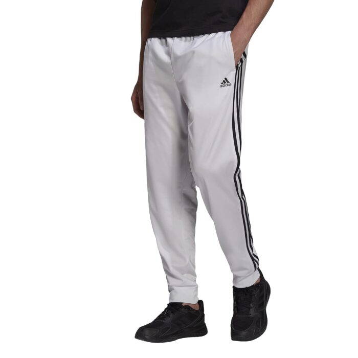 adidas Men's Mid Rise Essentials Warm-Up Slim Tape 3-Stripes Tracksuit Bottoms