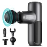 arboleaf Mini Massage Gun, Deep Tissue Muscle Massager with 4 Massage Heads, 3200rpm Powerful Portable Massager Gun for Muscle Pain Relief, Gifts for Men Women