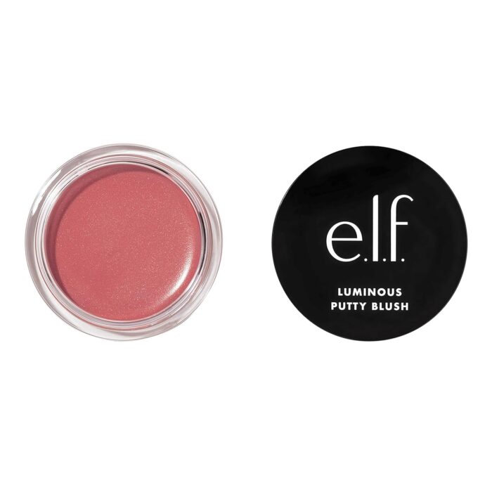e.l.f. Luminous Putty Blush, Putty-to-Powder, Buildable Blush With A Subtle Shimmer Finish, Highly Pigmented & Creamy, Vegan & Cruelty-Free, Bermuda