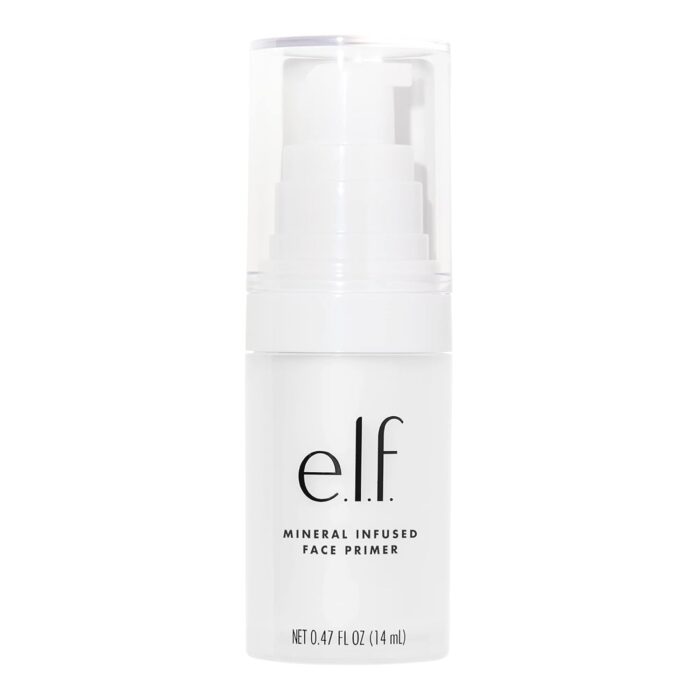 e.l.f. Mineral Infused Face Primer, Primer For A Smooth Foundation Base, Fills In Fine Lines & Refines Complexion, Vegan & Cruelty-free, Small
