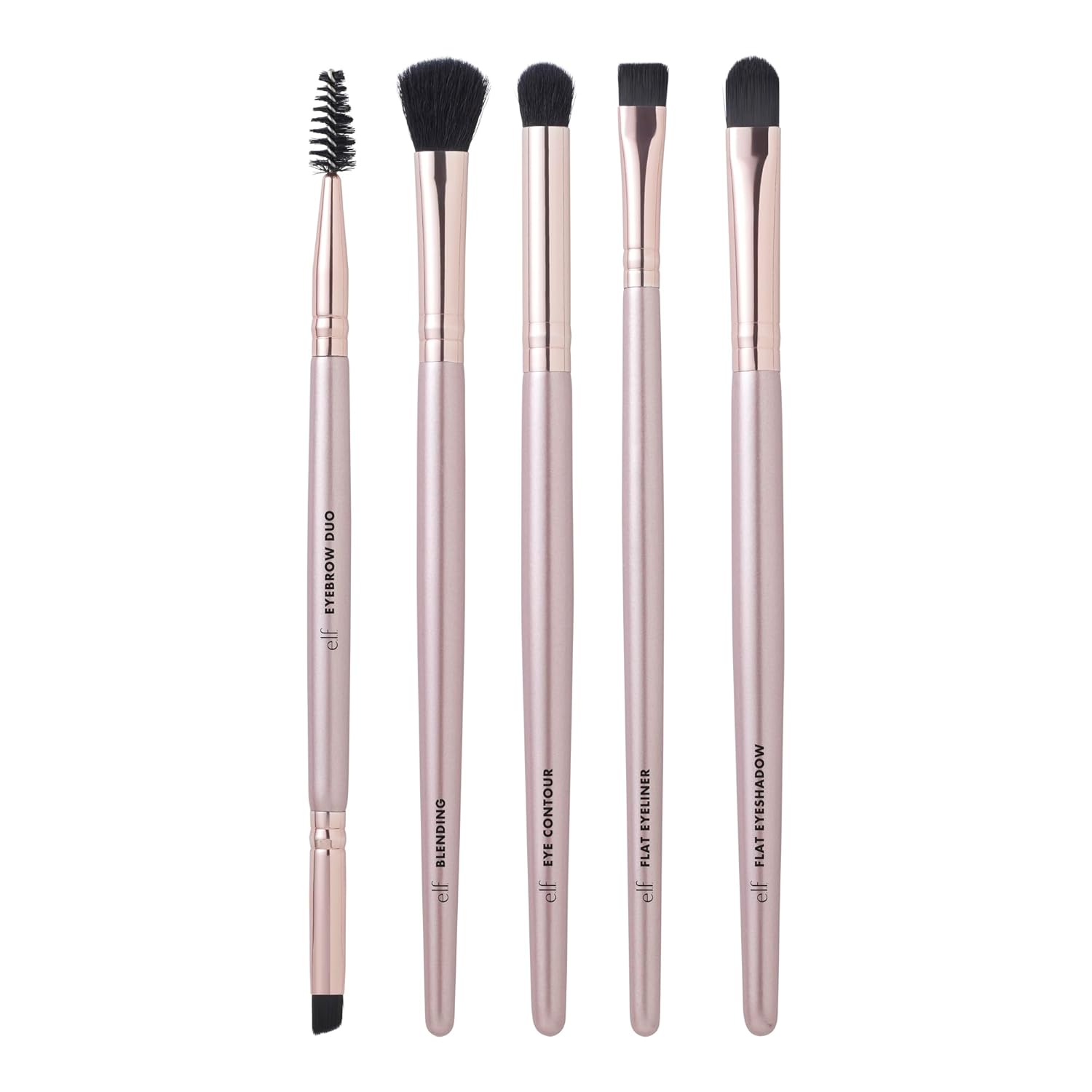 e.l.f. Ultimate Eyes 5 Piece Brush Collection, Makeup Brushes For Eyeliner, Eyeshadow, Brows & more, Vegan & Cruelty-Free
