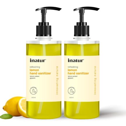 inatur Refreshing Hand Sanitizer Gel Combo | Alcohol-Based, Antibacterial, Kills 99.9% Germs | Safe on Skin & Surfaces | Hand Sanitizer 500ml | Perfect Disinfectant Gel for Hygiene & Protection