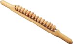 soulvinee Wood Massager Roller Body Natural Women Men Gua Sha 10 Wheel Therapy Trigger Point Massage Muscle Release Stick Wooden Fitness