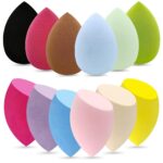 12Pc Makeup Sponge Set | Beauty Blender Puff for Foundation, Powder & Cream | Ultra Soft, Latex-Free, Washable, Reusable | For Liquid, Cream, Contouring | Multicolor | Vegan & Cruelty-Free