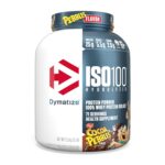 Dymatize Nutrition ISO100 Hydrolyzed Whey Protein Isolate | Fast-Digesting | Muscle Recovery Formula with Amino Acids | Low Sugar & Fat | Cocoa Pebble | 5 Lbs