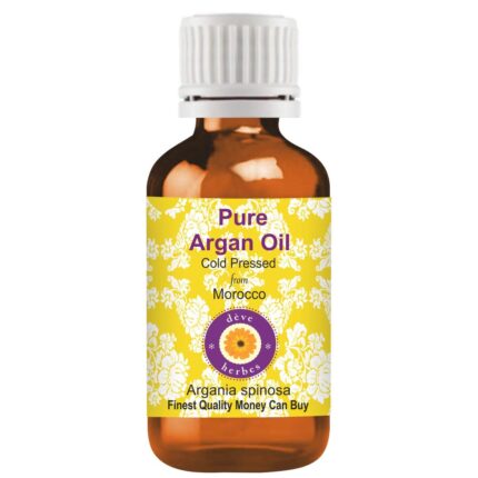 Deve Herbes Pure Argan (Moroccan) Oil (Argania spinosa) | Cold Pressed | Natural | Undiluted | For Diluting Essential Oils | For Hair, Skin & Massage | Men & Women | 50ml