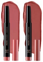 FACESCANADA Ultime Pro HD Intense Matte Lips + Primer - Natural Coco 12, 1.4G | 9Hr Long Stay & Ultime Pro HD Intense Matte Lips + Primer - Tea Rose 10, 1.4G | 9Hr Long Stay