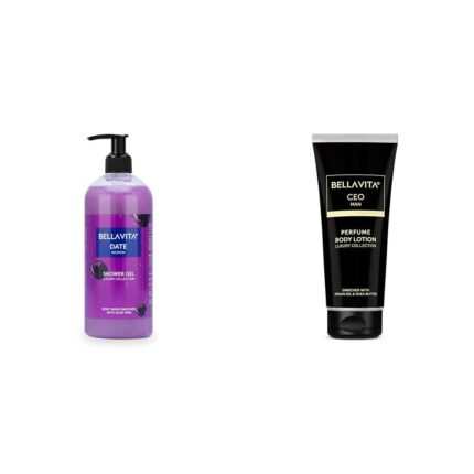 Bella Vita Luxury Date Woman Body Wash Refreshing Shower Gel for Deep Cleansing Hydrating Moisturising Softer & Smoother Skin with Aloe Vera 500 Ml Intense CEO Man Body Perfume Lotion