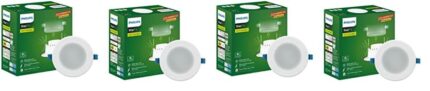 Philips Starfit 7 watt Concealed JB LED downlighter for Ceiling with 3 inch Cut-Out (Natural White, Pack of 4)