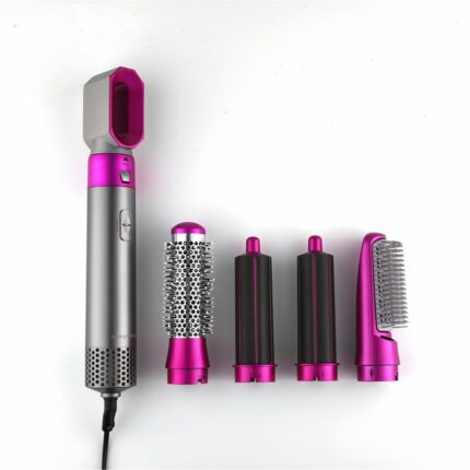 Drumstone [12 Years Warranty] New Curling Iron 5 In 1 Hair Dryer Hot Air Brush Styler, Detachable Hair Styler Electric Hair Dryer Brush Rotating For All Hairstyle Multicolour For Girls Multi 1