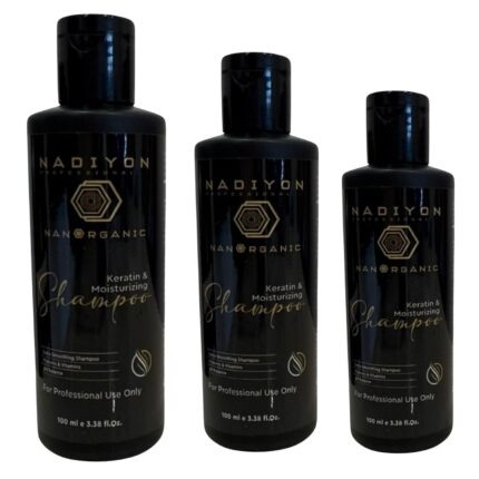 NADIYON PROFESSIONAL Keratin & Moisturizing Shampoo- Sulphate Free - Set of 3 (1000ml,300ml,100ml)