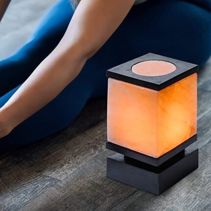 Josan Brothers Natural Air Purifier Ionizer Himalayan Salt Lamp - Organic Pink Rock Salt Table Lamp Electric - Vastu, Feng Shui, Home Decor, Pack of 1 (Square)