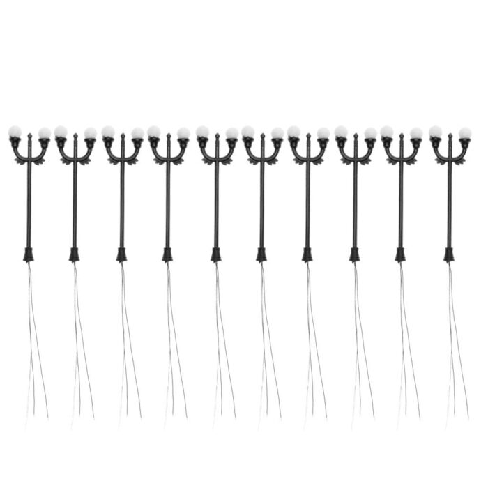 UJEAVETTE® 10Pcs Model Courtyard Light Led Street Lamps Lamppost Style 1