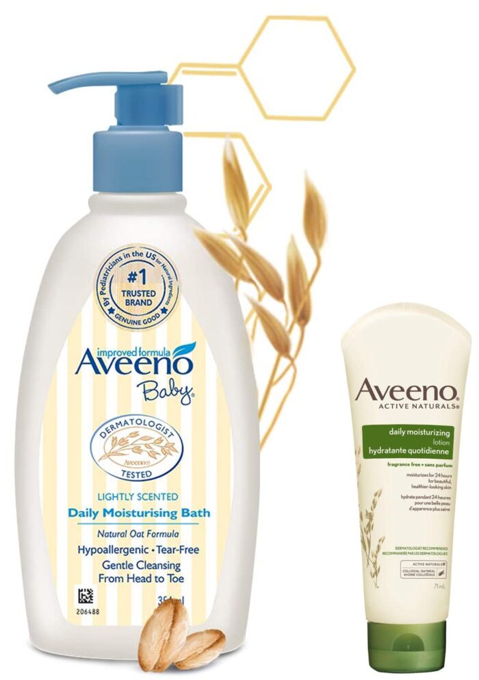 Aveeno Baby Daily Moisturising Bath for Delicate Skin 354ml & Aveeno Daily Moisturizing Lotion 71ml Combo pack