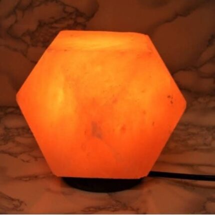 Josan Brothers Natural Air Purifier Ionizer Himalayan Salt Lamp - Organic Pink Rock Salt Table Lamp Electric - Vastu, Feng Shui, Home Decor, Pack of 1 (Diamond Shape Lamp)