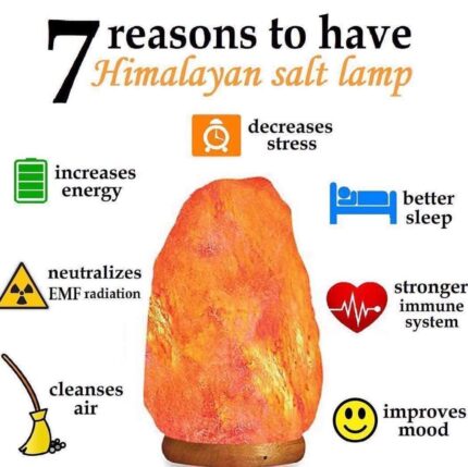 The Craft House Himalayan Rock Salt Lamp in Natural Shape (1-2 kg ) for Positive Energy, Vastu, Fengshui, Healing, Peace, Harmony, Purification, Orange, Pack of 1