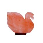 GANGJI Himalayan Rock Salt Lamp | Pink Crystal with Wooden Base | Increase Positive Energy and Improve Sleeping | Vastu | Natural Air Purifier Ionizer | Swan